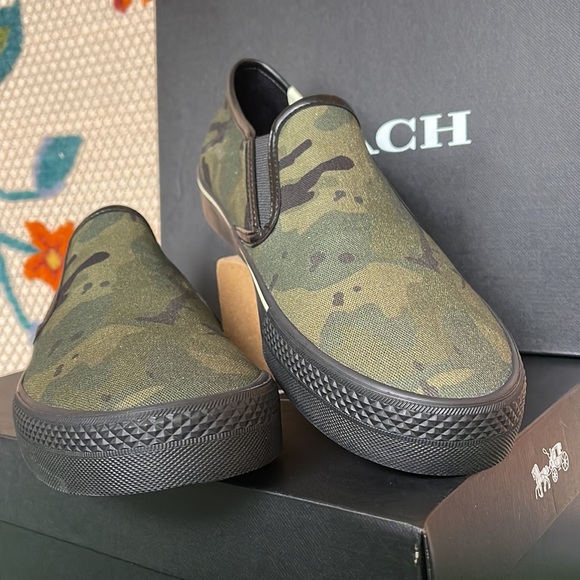 Coach Slip On Skate Sneaker In Camo Print CA011 Men’s - Picture 15 of 16